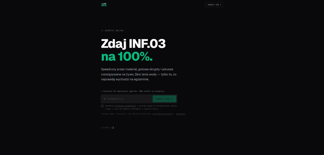 Zdaj INF.03 na 100%